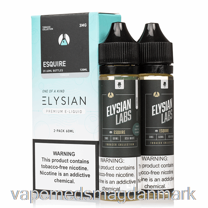 Engangs Vape Danmark Esquire - Elysian Labs - 120ml 0mg